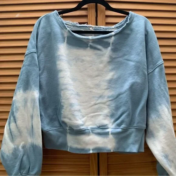 Free People Tie Dye Oversized Crewneck Small - Picture 3 of 5